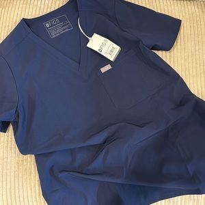Figs Women’s Caterina FreeX One Pocket Scrub Top - Navy | S
